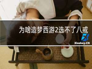 为啥造梦西游2选不了八戒
