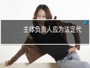 主体负责人应为法定代表人