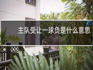 主队受让一球负是什么意思