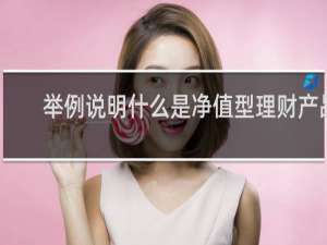 举例说明什么是净值型理财产品