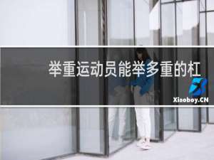 举重运动员能举多重的杠铃