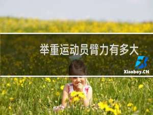 举重运动员臂力有多大