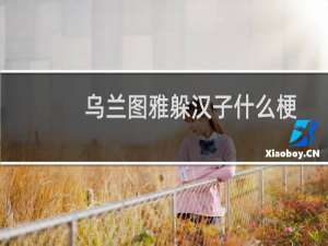 乌兰图雅躲汉子什么梗