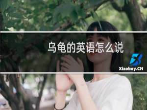 乌龟的英语怎么说