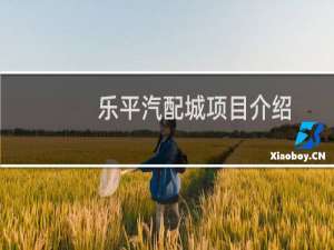 乐平汽配城项目介绍