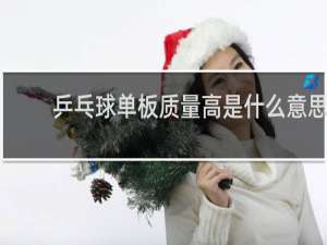 乒乓球单板质量高是什么意思