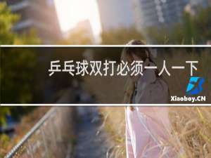 乒乓球双打必须一人一下吗