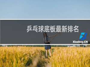 乒乓球底板最新排名