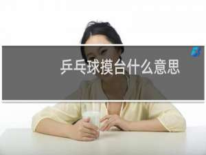 乒乓球摸台什么意思
