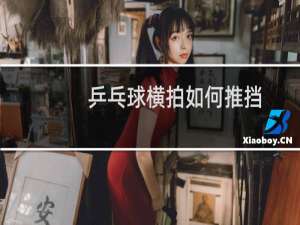 乒乓球横拍如何推挡