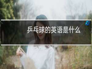 乒乓球的英语是什么