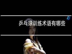 乒乓球训练术语有哪些