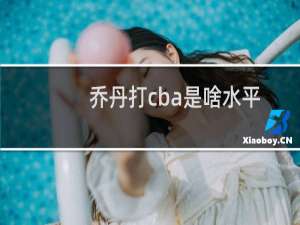 乔丹打cba是啥水平