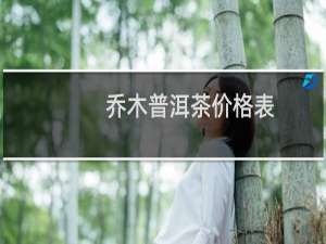 乔木普洱茶价格表