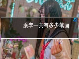 乘字一共有多少笔画