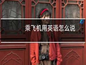 乘飞机用英语怎么说