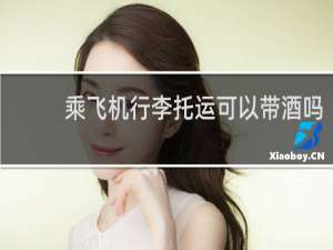 乘飞机行李托运可以带酒吗