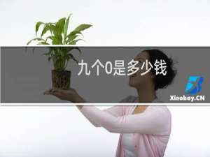 九个0是多少钱