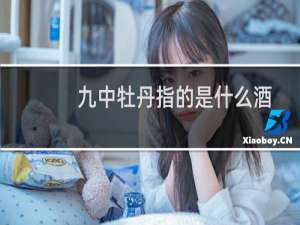 九中牡丹指的是什么酒