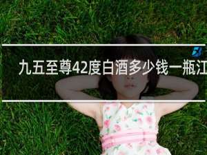 九五至尊42度白酒多少钱一瓶江苏