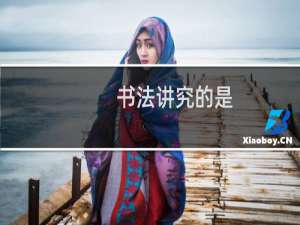 书法讲究的是