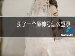 买了一个原神号怎么登录