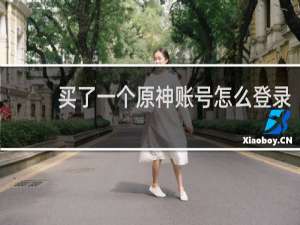 买了一个原神账号怎么登录