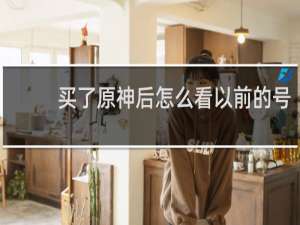 买了原神后怎么看以前的号
