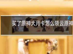 买了原神大月卡怎么领云原神