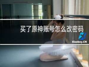 买了原神账号怎么改密码