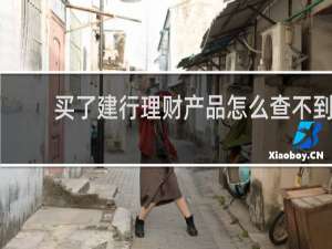 买了建行理财产品怎么查不到