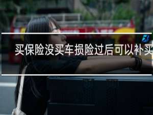 买保险没买车损险过后可以补买吗