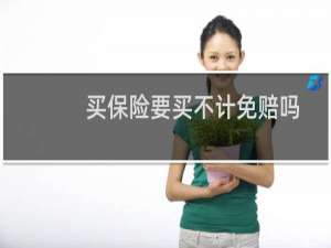 买保险要买不计免赔吗