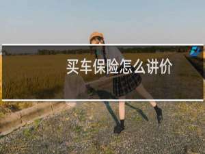 买车保险怎么讲价