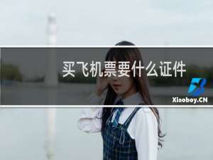 买飞机票要什么证件