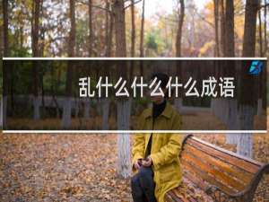 乱什么什么什么成语