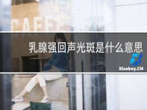 乳腺强回声光斑是什么意思