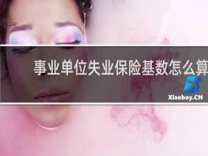 事业单位失业保险基数怎么算