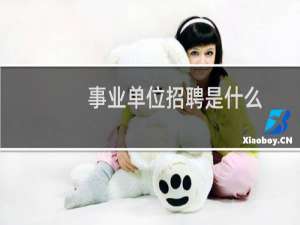 事业单位招聘是什么