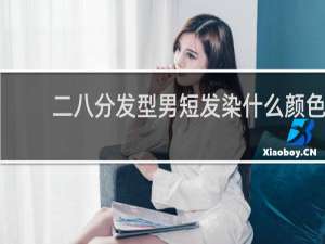 二八分发型男短发染什么颜色