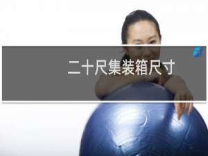 二十尺集装箱尺寸