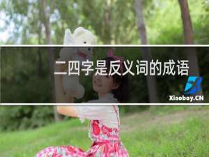 二四字是反义词的成语