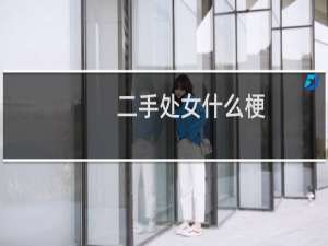 二手处女什么梗