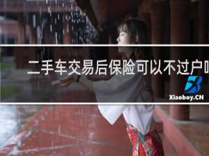 二手车交易后保险可以不过户吗