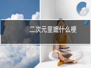 二次元里嬷什么梗