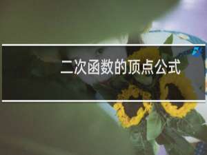 二次函数的顶点公式