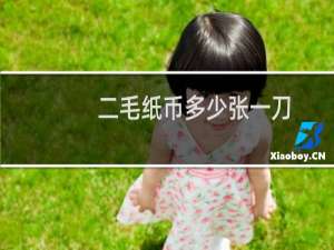 二毛纸币多少张一刀