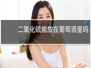二氧化硫能放在葡萄酒里吗
