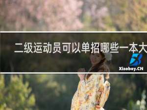 二级运动员可以单招哪些一本大学