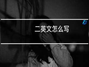 二英文怎么写
